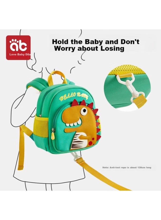 AIBEDILA Aibeidila Kindergarten Backpack For Children Boys And Girls Boys And Girls Out Backpack Baby Dinosaur Backpack Anti-lost - Image 4