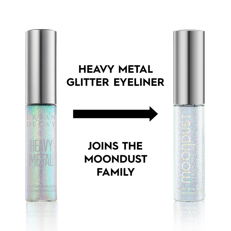 URBAN DECAY Moondust Liquid Glitter Eyeliner (Pyro - Iridescent Silver Glitter), Sparkly Eye Liner, Glitter Eyeshadow Topper, Universal Shimmering Shades, No Fallout - 0.25 fl oz - Image 3