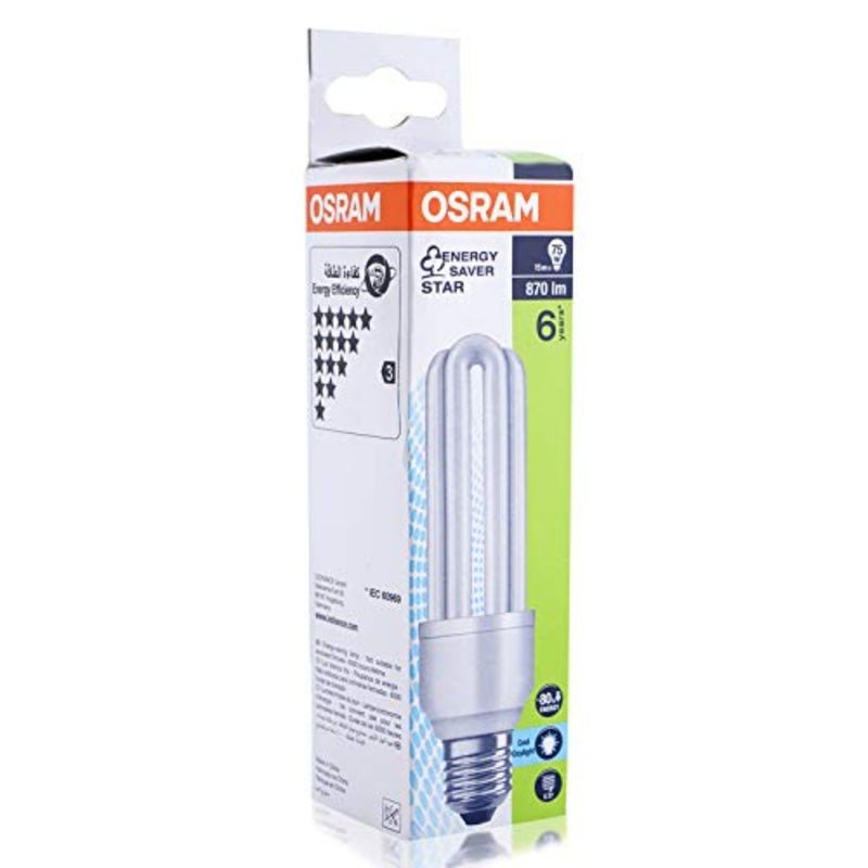 لمبة E27 Duluxstar Mini CFL - 15 وات، ضوء النهار 6500 كلفن، عبوة من 20 قطعة - Image 3