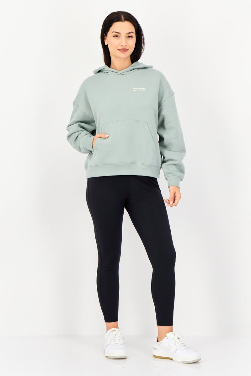 New Balance Women Sportswear Fit Long Sleeve Outdoor Hoodie, Sage Green - Image 4