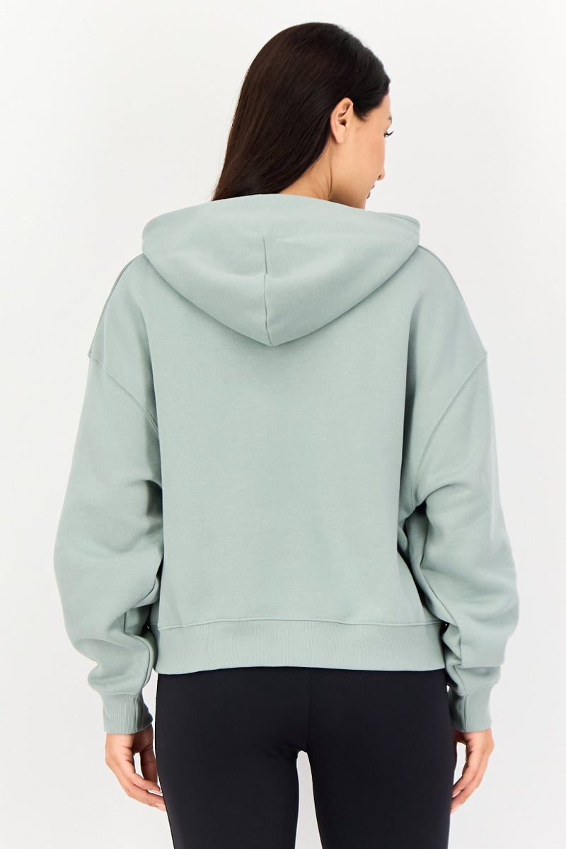New Balance Women Sportswear Fit Long Sleeve Outdoor Hoodie, Sage Green - Image 3