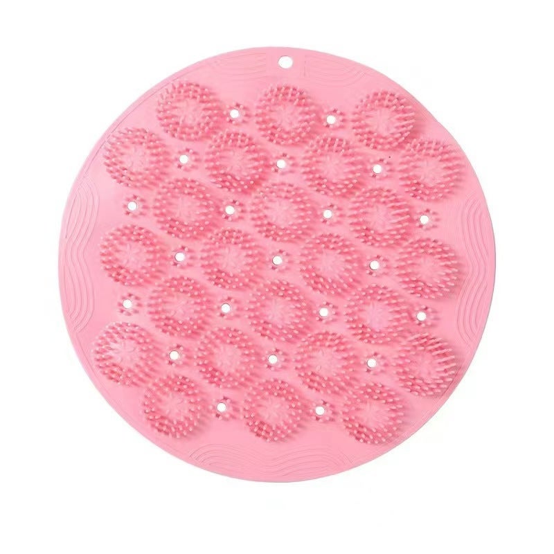 Loquat Back Scrubbing Artifact Massage Bath Brush Bathroom Foot Scrubbing Mat Anti-Slip Mat Silicone Suction Cup Scrubbing Mat Wholesale