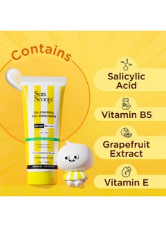 SunScoop Oil-Control Gel Sunscreen | Spf 50+, Pa++++ | Mineral Oil & Petroleum Free | Controls Excess Oil | Unclogs Pores | Anti-Ageing | Lightweight | 45 G  - Image 5