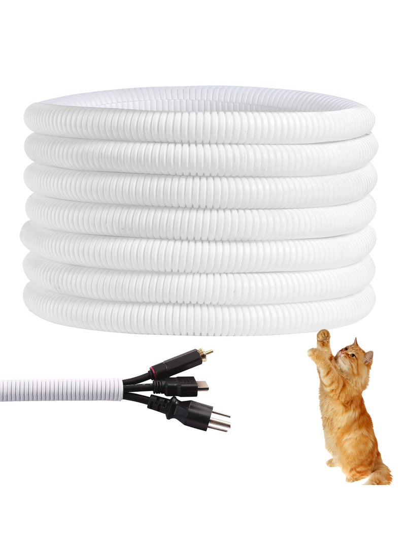 SYOSI Cord Protector Electric Wires Covers Wire Loom Tubing Cable Management Wire Loom Tubing Cord Protect Wires From Rabbits Cats and Other Pets for Computer Cord Organizer Office Home  - Image 1