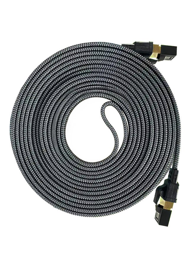 Generic Eight Types Of Woven Network Cable Finished Products 10 Gigabit Shielded Pure Copper Network Cable Indoor Home Computer Router Cable-Line Length:30m  - Image 3