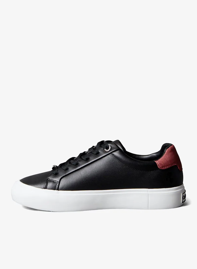 CALVIN KLEIN Smooth Leather Embossed Logo Trainers