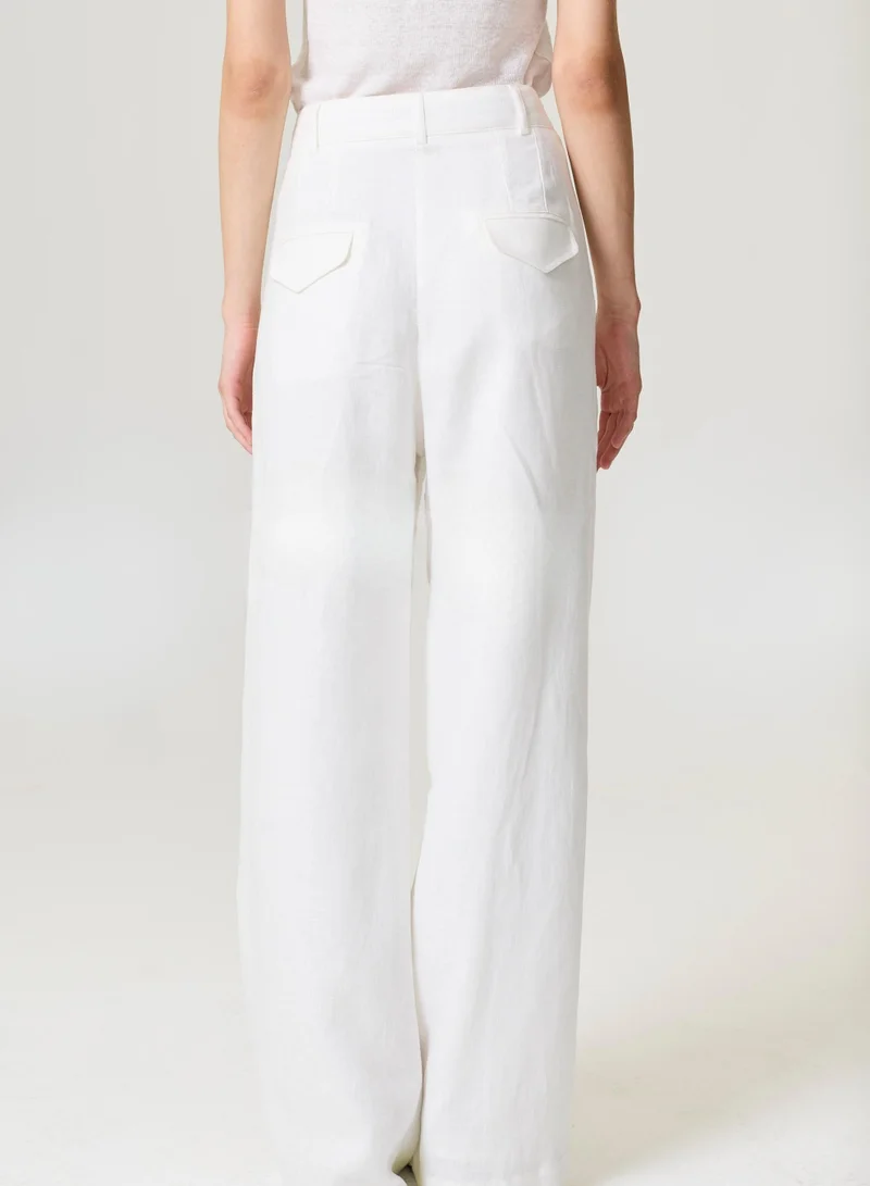 Nocturne Wide Leg Linen Pants