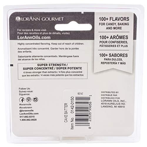 LorAnn Oils LorAnn Cake Batter SS Flavor, 1 dram bottle (.125 fl oz - 3.7ml - 1 teaspoon) - Twin pack blistered - Image 2