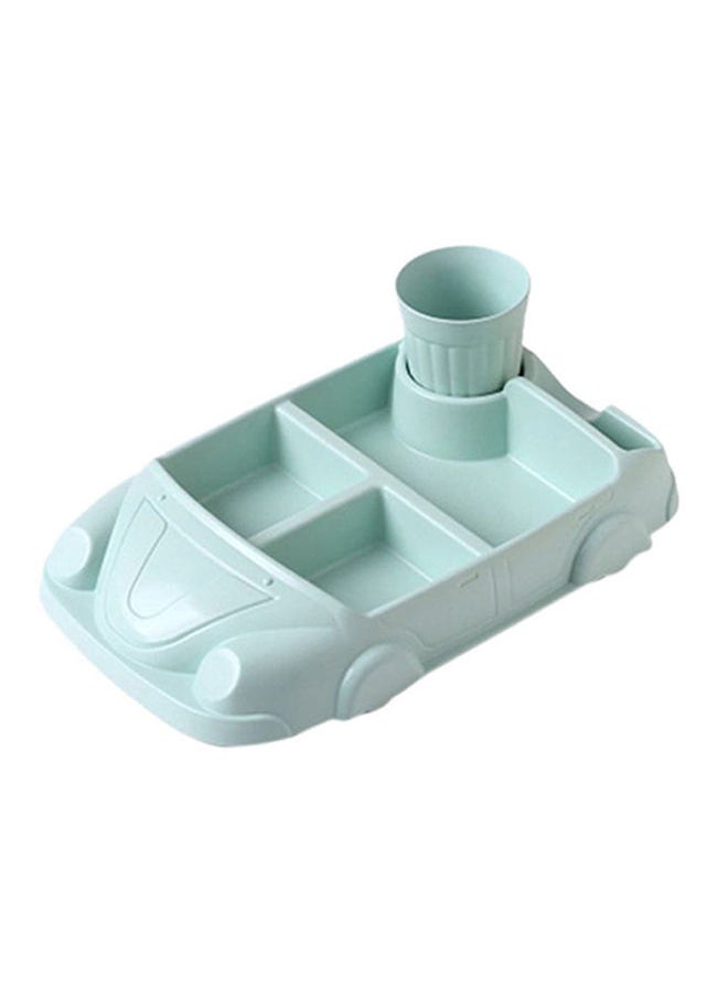NIBEMINENT - Car Shaped Plate With Partition For Kids Green 19.5x30.6x9.2centimeter - Image 1