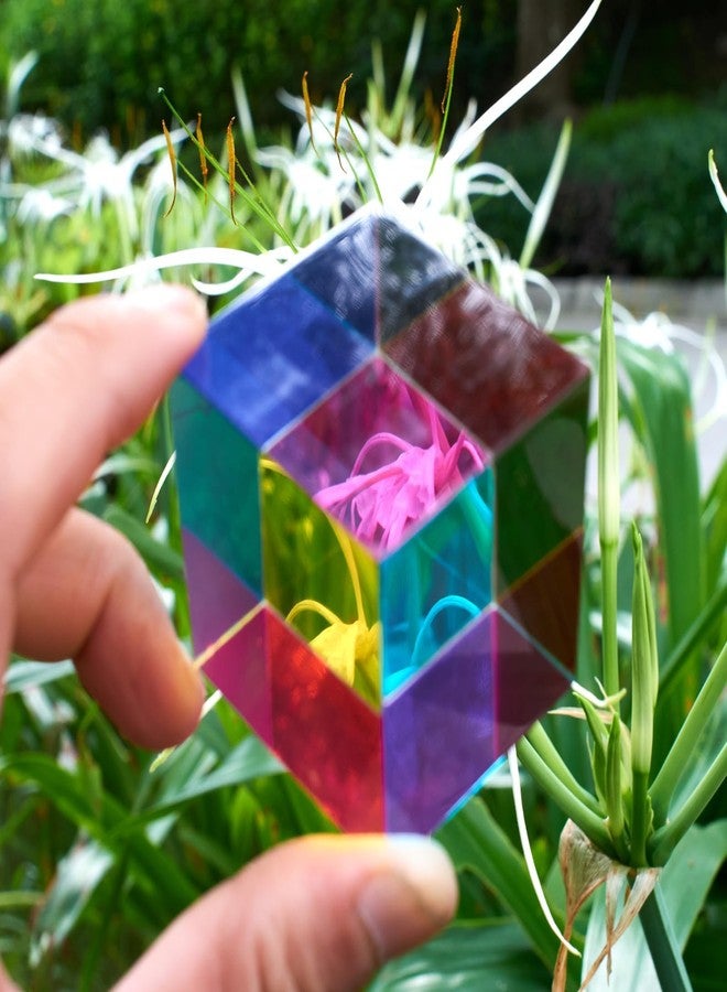 ECBANLI CMY Mixing Color Cube, 50mm (2 inch) Colorful Acrylic Prism for Desktop Decoration, Scientific & Educational Toys Gift for Kids, 5cm - Image 3
