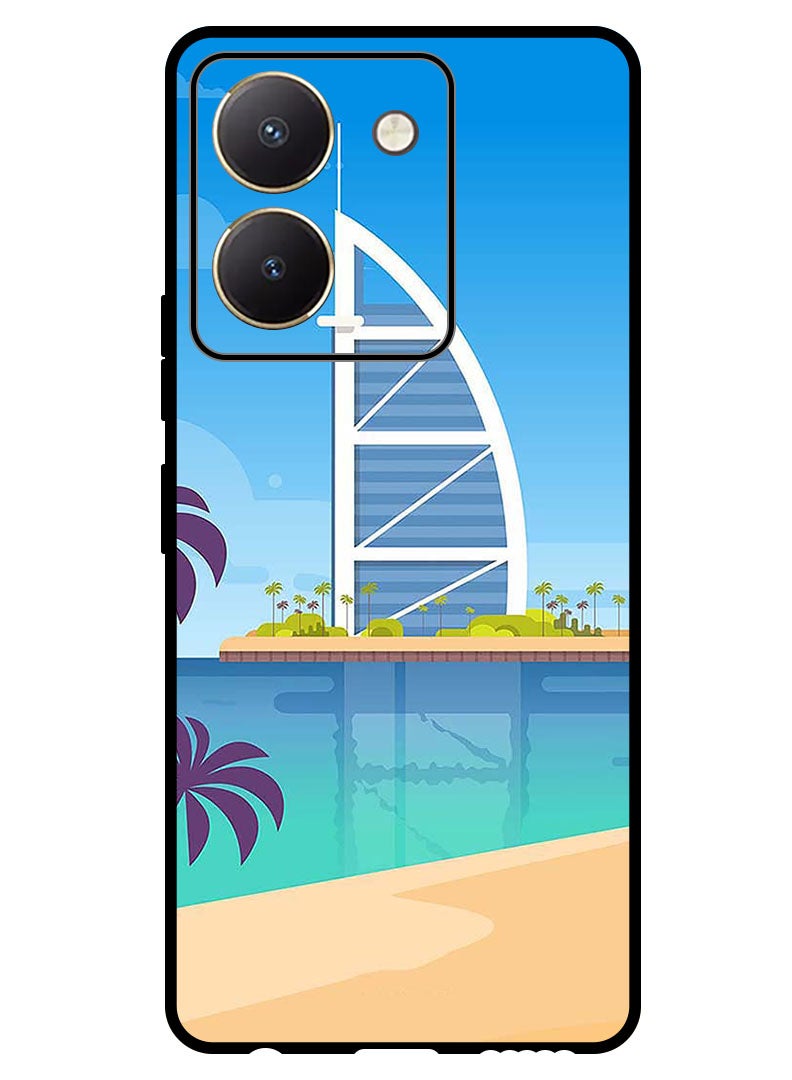 Theodor Protective Case Anti Scratch Shock Proof Bumper Cover For Vivo Y27s Tower Illustration - Image 1