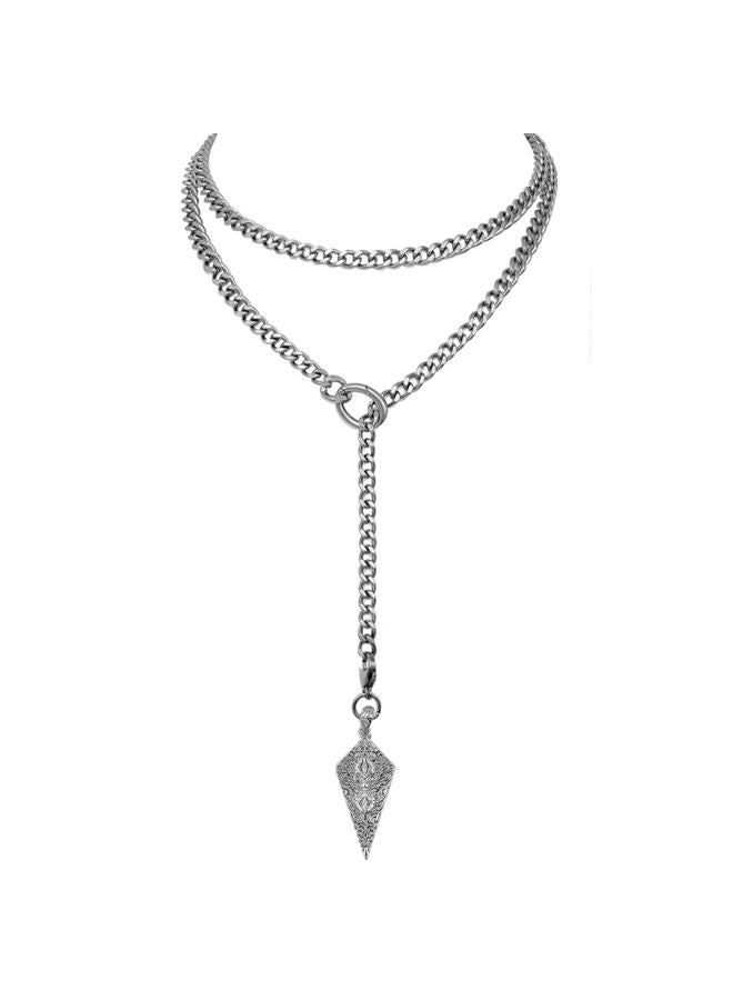 EverGlimp 18K Gold Plated Knight's Shield Slip Chain for Women, 39'', Stainless Steel, No Gemstone - Image 1
