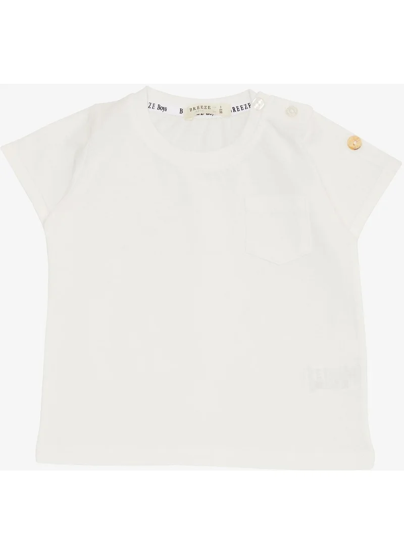 بريز Baby Boy T-Shirt with Pockets and Button Accessories 9 Months-3 Years, Ecru