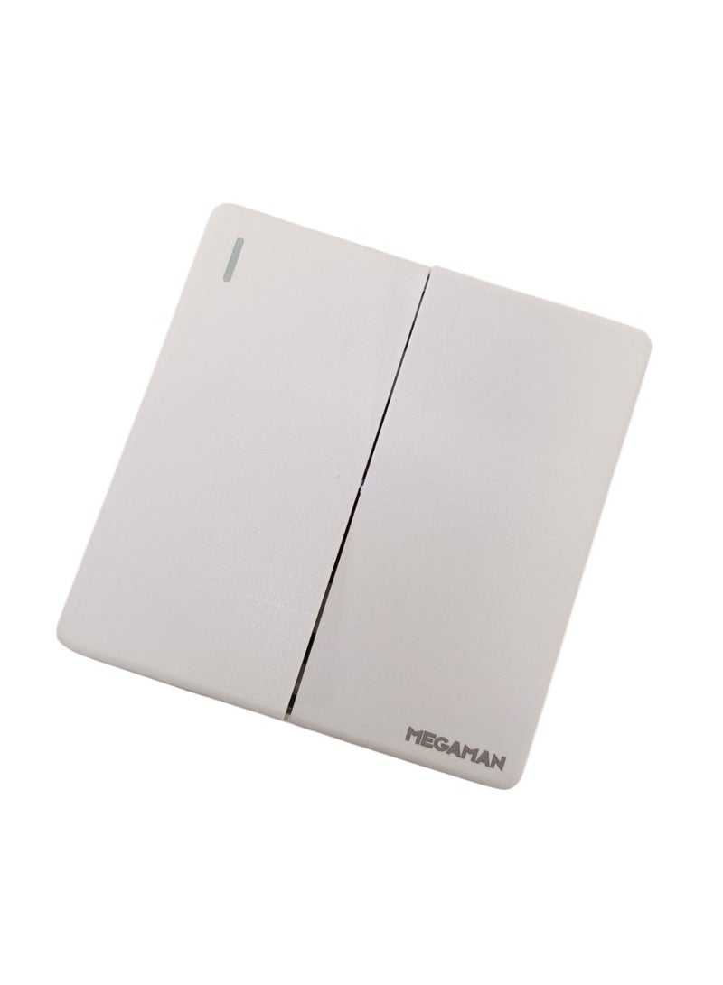 Megaman Switch 2Gang 2Way 10Amp - White - Image 1