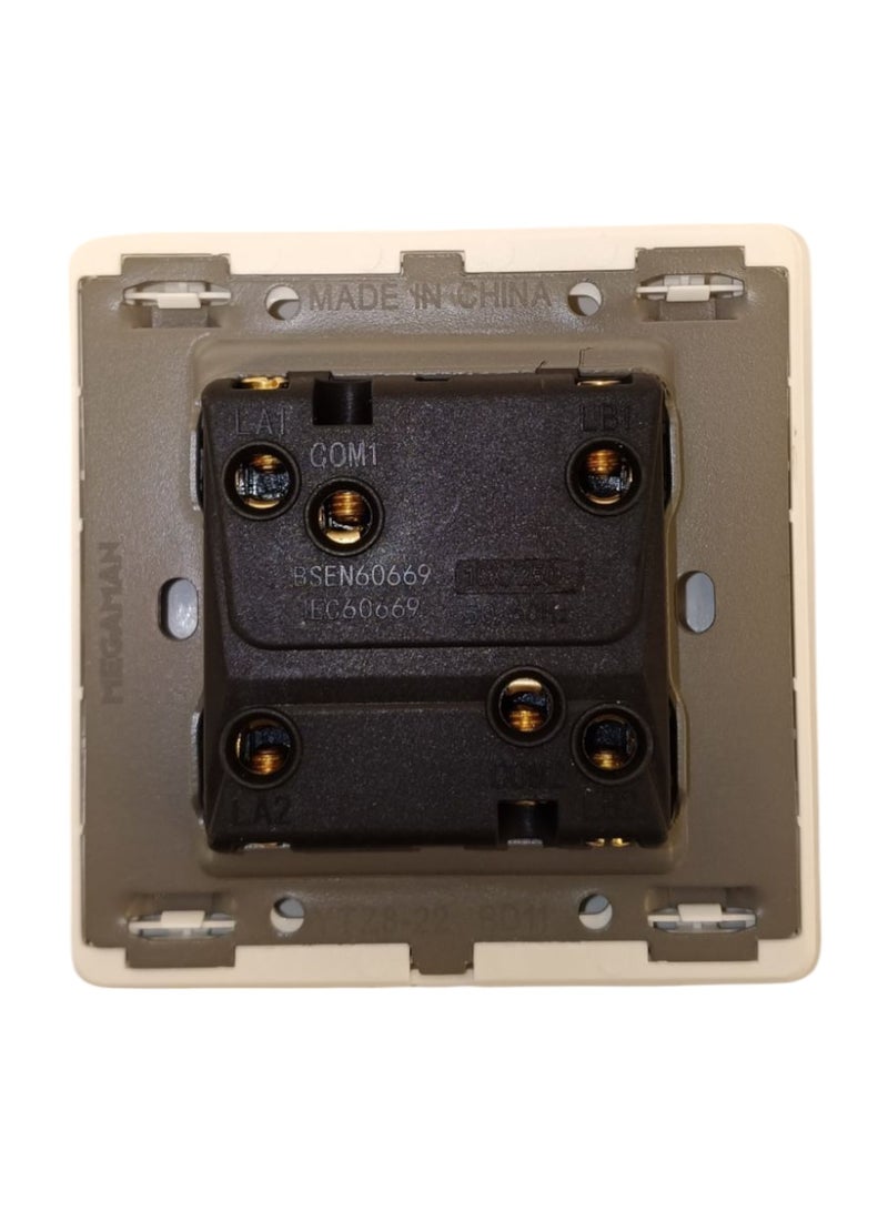 Megaman Switch 2Gang 2Way 10Amp - White - Image 3