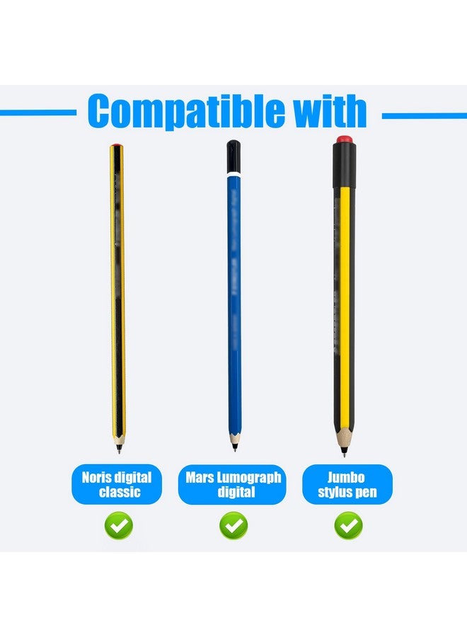 ريير أقلام رصاص بديلة دقيقة غير مهترئة متوافقة مع قلم ستيدلر نوريس الرقمي جامبو/كلاسيكي إي إم آر الرقمي، أطراف قلم حبر جاف من سبائك التيتانيوم تناسب قلم نوريس إي إم آر، قطعتان - Image 4