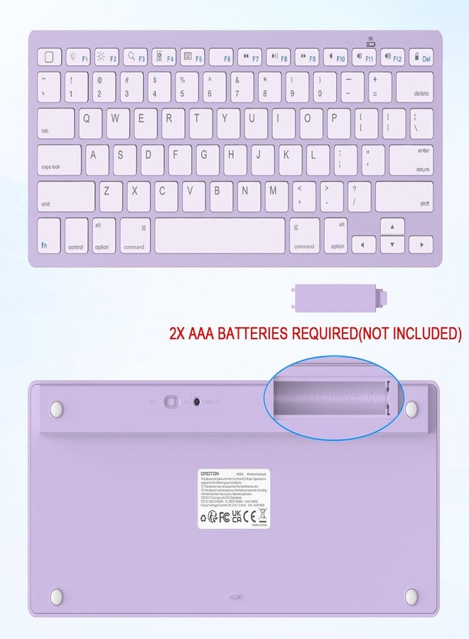 OMOTON Bluetooth Keyboard Compatible with iPad 10th Generation, iPad 10.2 (9th/8th/7th), iPad Pro 13/12.9/11 inch, iPad Air/Mini and More Bluetooth Enabled Devices, Purple - Image 5