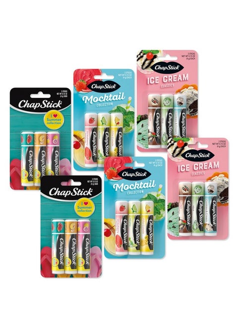 ChapStick Summer 3 Pack Bundle 6 Count