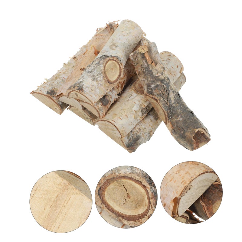 Natural Wood Log Sticks 8Pcs For DIY Crafts Fish Tank Decoration Christmas Photo Props - Image 3