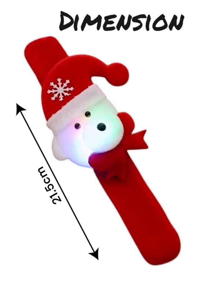 AMYCAUR Merry Christmas LED Light Hand Slap Wristbands for Kids, Girl & Boy, Adults Slap Bands are Perfect for Christmas Parties, Birthdays, and New Year Celebrations Return Gifts for Kids (6 PCS) - Image 2