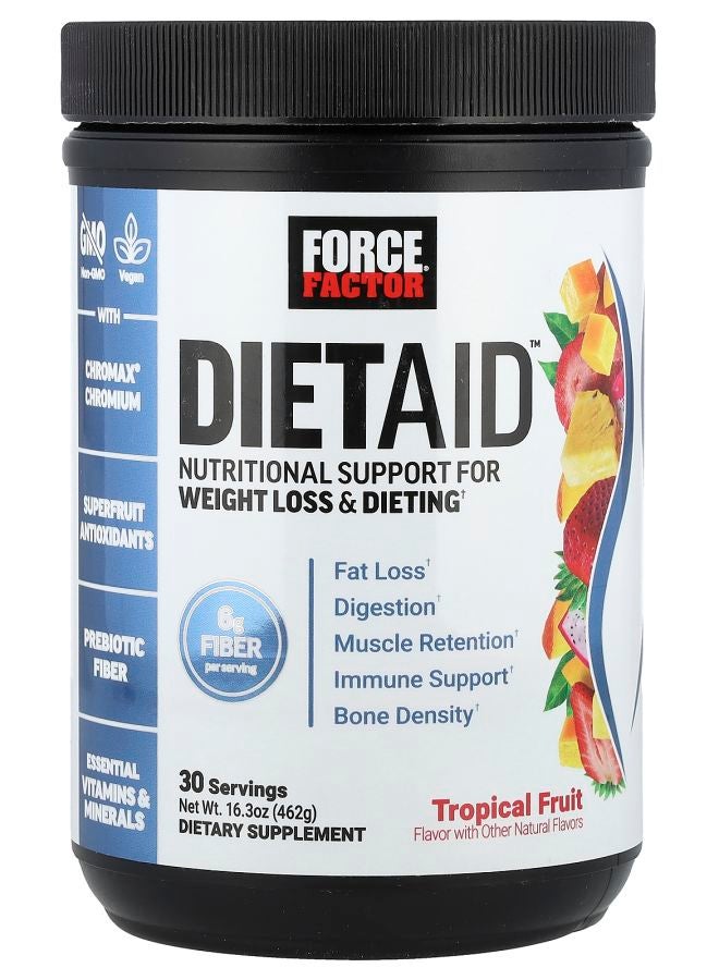 Force Factor DietAid™ Tropical Fruit 16.3 oz (462 g) - Image 1