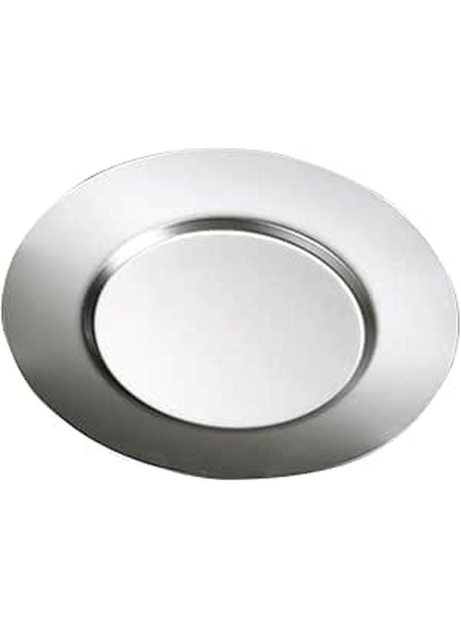 Stainless Steel Round Serving Plate 18cm Shallow Dish for Dessert Food Camping Outdoor BBQ Home Use - Image 1