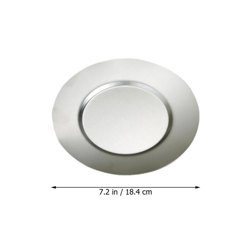 Stainless Steel Round Serving Plate 18cm Shallow Dish for Dessert Food Camping Outdoor BBQ Home Use - Image 3