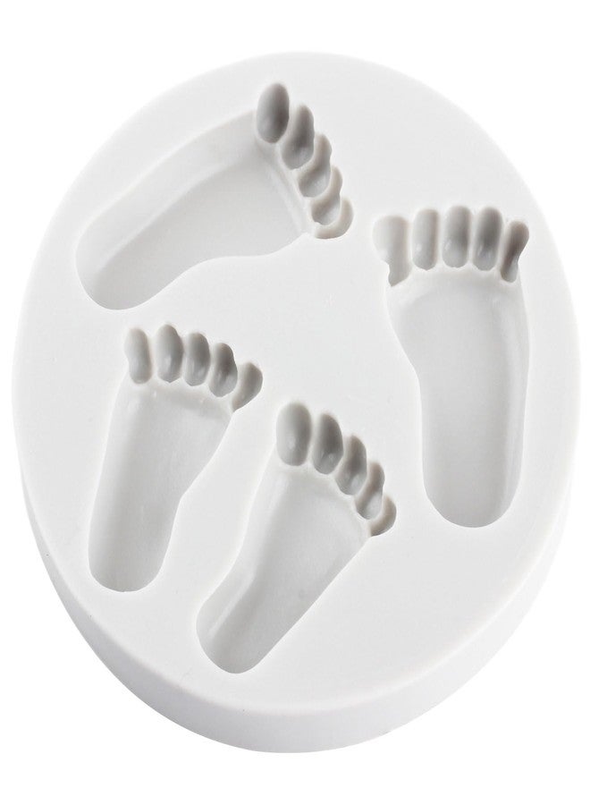 YANQINMS Baby Foot Fondant Mold Baby Foot Print Silicone Mold For Baby Shower Cake Decoration Cupcake Topper Gum Paste Candy Chocolate Polymer Clay - Image 5
