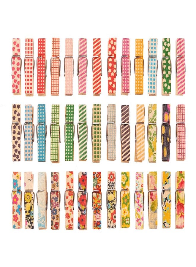 DECORA 3.5cm/1.38in Colorful Painted Wood Clothespin 100 Pieces for Photo Clips Scrap Booking Crafts Gift Wrapping - Image 1