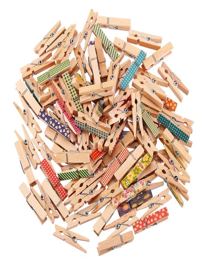 DECORA 3.5cm/1.38in Colorful Painted Wood Clothespin 100 Pieces for Photo Clips Scrap Booking Crafts Gift Wrapping - Image 2