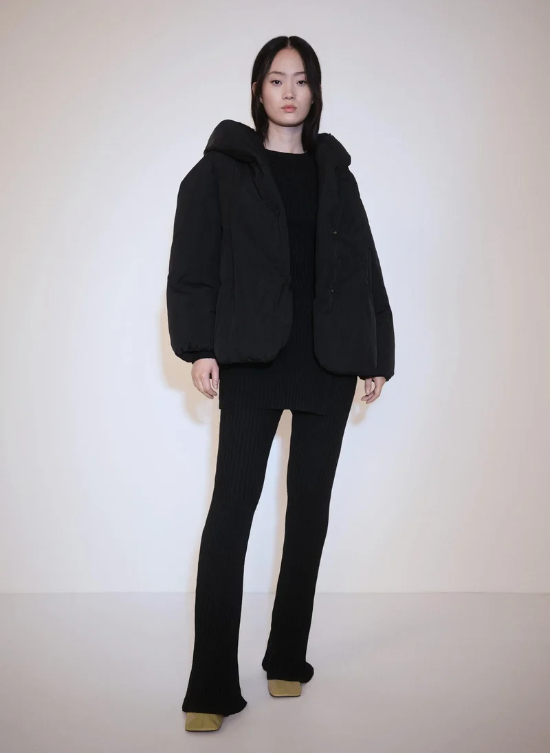 مانجو Hood Quilted Coat