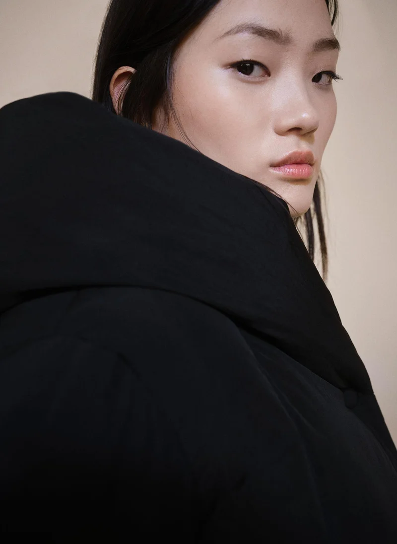 مانجو Hood Quilted Coat