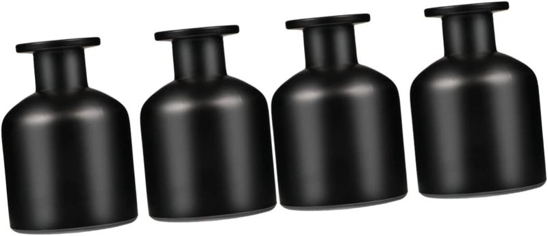 woobles Scent Diffuser 4 pcs Replacement Fragrances Matte Sticks Party Supplies Bottles Accessories Reed Black Oz/Refillable and Fragrance Oils Decoration Empty DIY Glass Crafts Glass Containers Matte Blackx2pcs 6.6x6.6cmx2pcs - Image 1