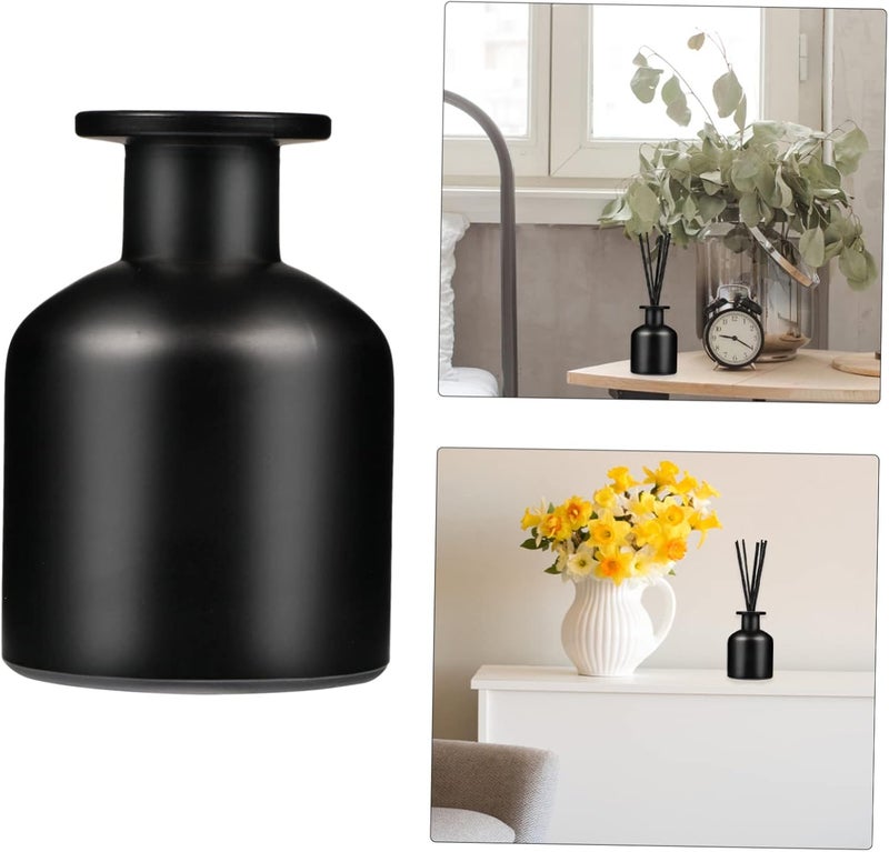 woobles Scent Diffuser 4 pcs Replacement Fragrances Matte Sticks Party Supplies Bottles Accessories Reed Black Oz/Refillable and Fragrance Oils Decoration Empty DIY Glass Crafts Glass Containers Matte Blackx2pcs 6.6x6.6cmx2pcs - Image 3