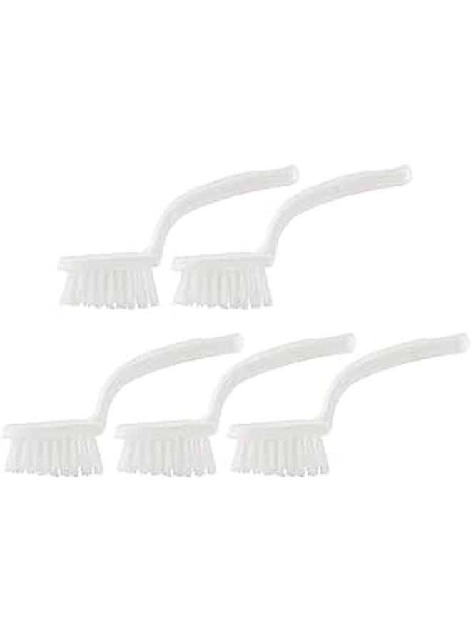 Hard Bristle Cleaning Brush Set 5PCS White For Kitchen Crevice Tile Grout Windows - Image 1