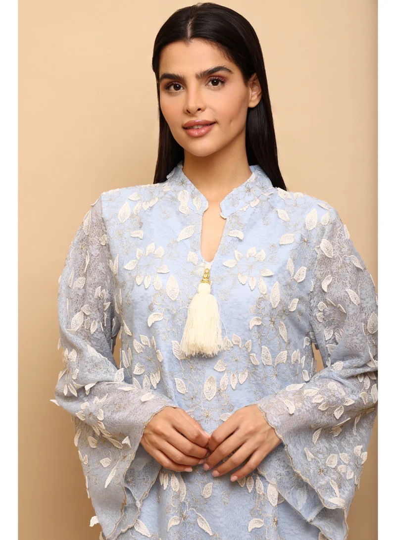 اكسا جلابية اككسا مليكة IK5030 ازرق
