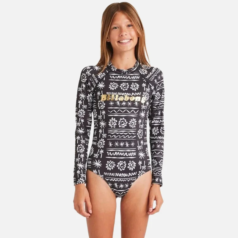 بيلابونج Lost On You Long Sleeve Bodysuit Rash Vest - Kids