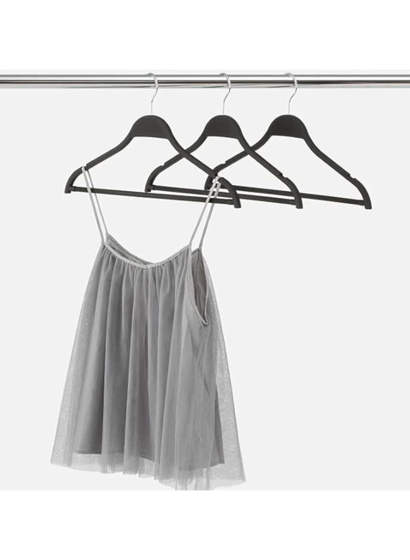 ORTUK 12pcs Strong Plastic Hangers Non Slip Notched Shoulder, Clothes Hangers Detachable Metal Hook, Shirt Hangers 360° Rotatable Swivel Hook, Wardrobe Hangers for Pants, Jacket, Trousers, Closet - 39x22 cm - Image 5