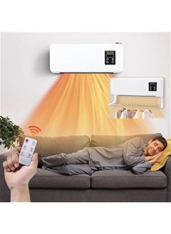 Generic Wall Heaters for Indoor Use Electric - Small Space Heater Office, Mini Desk Heater for Bedroom/Bathroom, Wall Mount Heaters for Indoor Use with Remote - Heated Towel Racks for Bathroom (A)  - Image 1