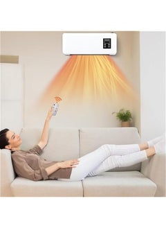 Generic Wall Heaters for Indoor Use Electric - Small Space Heater Office, Mini Desk Heater for Bedroom/Bathroom, Wall Mount Heaters for Indoor Use with Remote - Heated Towel Racks for Bathroom (A)  - Image 4