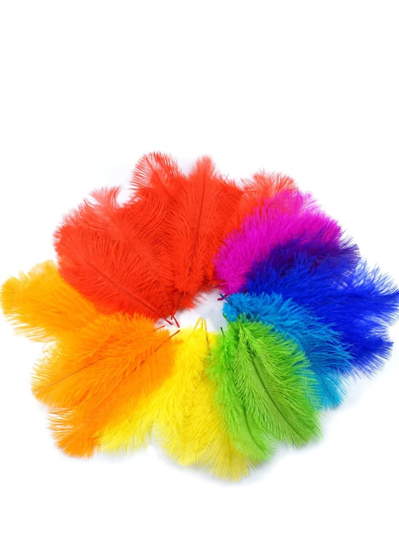 Excefore 16 pcs Color Ostrich Feathers 10-12 inch(25-30 cm) Bulk for Wedding Party Centerpieces, Flower Arrangement and Home, Gatsby Decorations  - Image 5