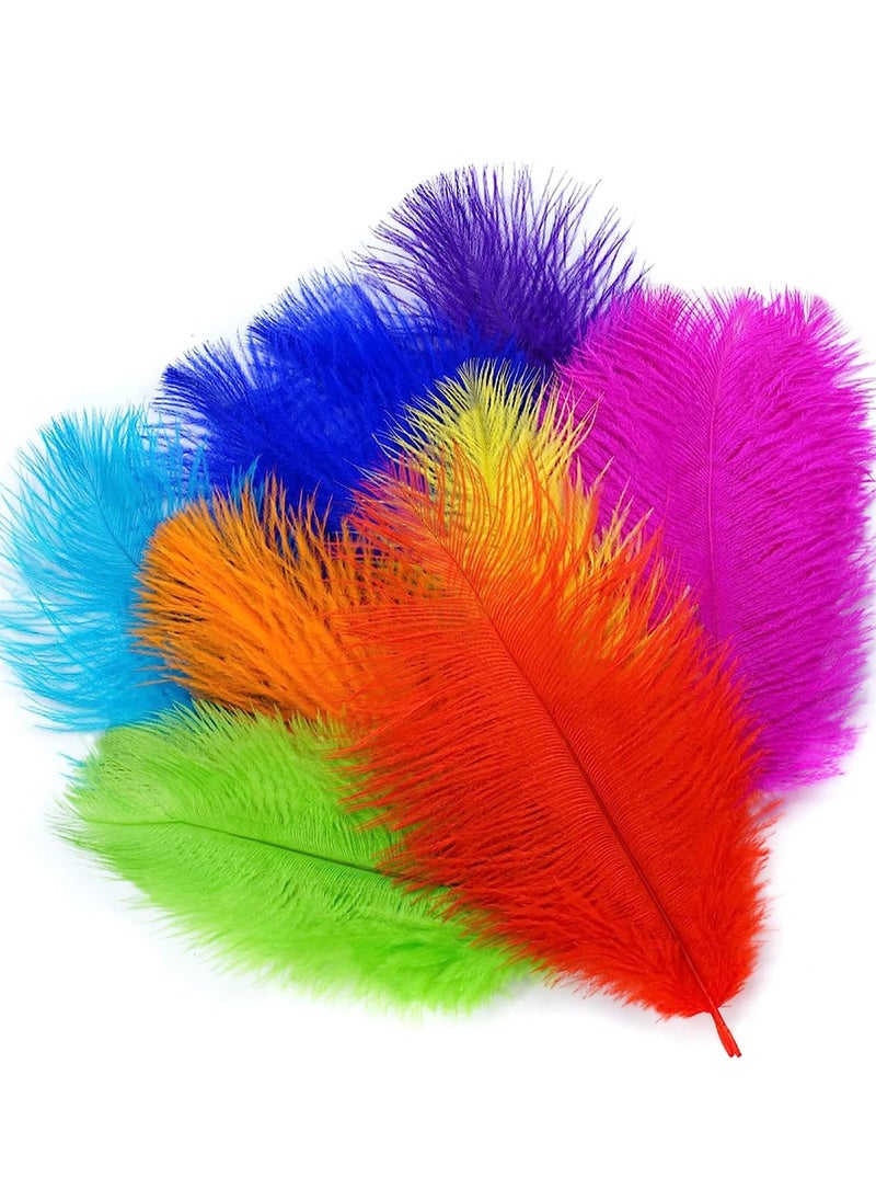 Excefore 16 pcs Color Ostrich Feathers 10-12 inch(25-30 cm) Bulk for Wedding Party Centerpieces, Flower Arrangement and Home, Gatsby Decorations  - Image 1