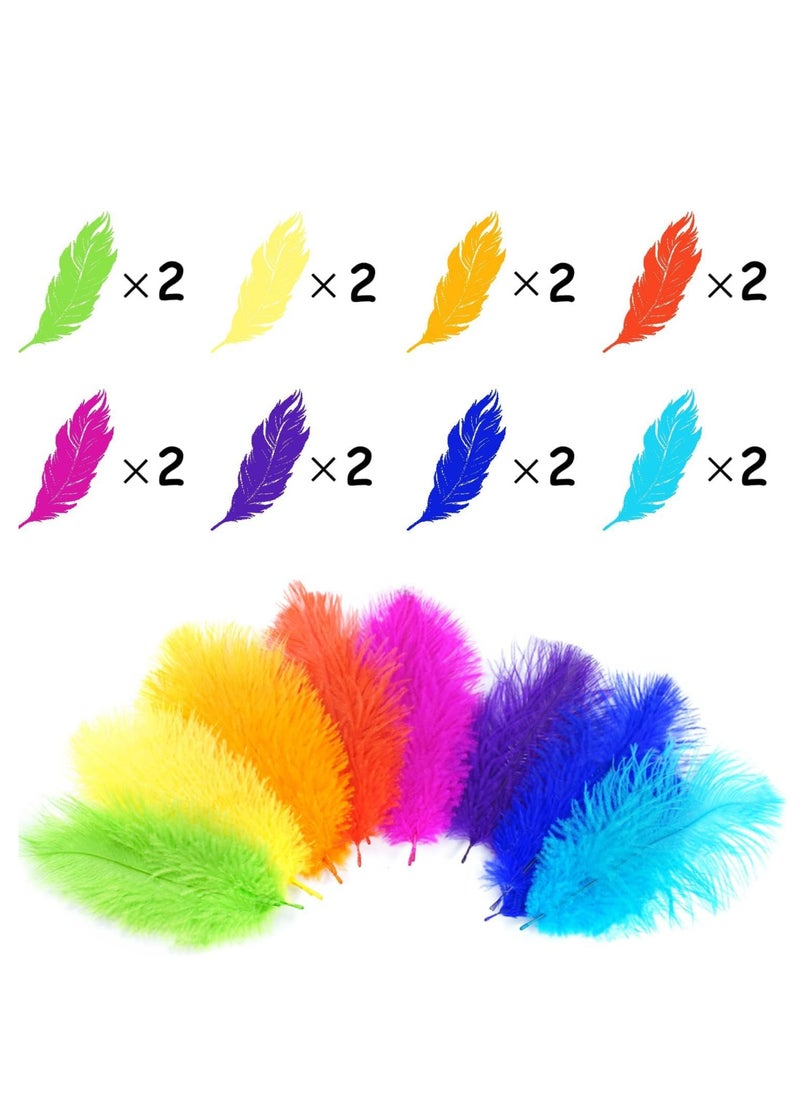 Excefore 16 pcs Color Ostrich Feathers 10-12 inch(25-30 cm) Bulk for Wedding Party Centerpieces, Flower Arrangement and Home, Gatsby Decorations  - Image 2