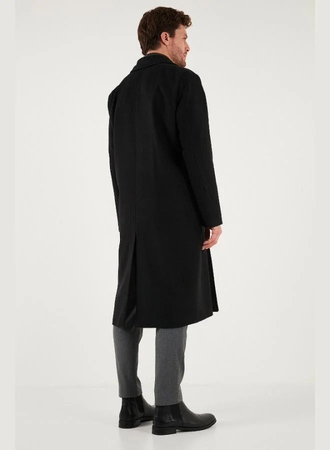 Buratti  Buratti Loose Fit Double Breasted Collar Long Lined Cashmere Coat Men's COAT 681003 for Men | Best Price UAE