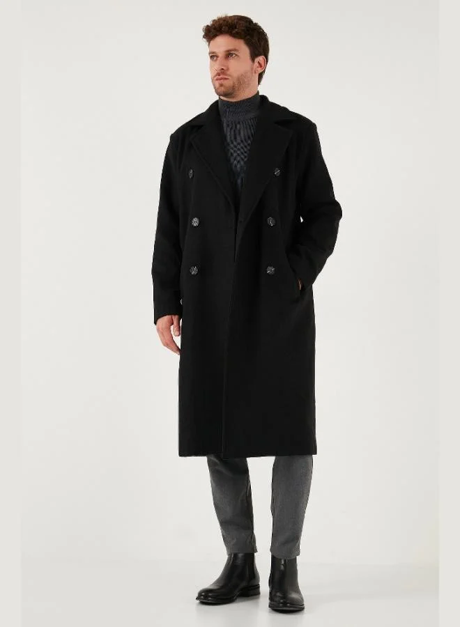 Buratti Loose Fit Double Breasted Collar Long Lined Cashmere Coat Men's COAT 681003