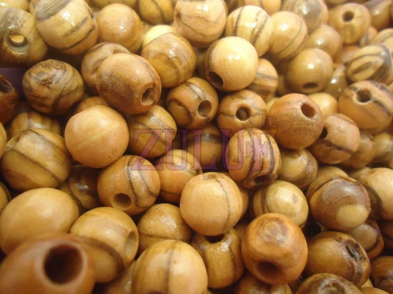 Zuluf خرز خشبي بني طبيعي من زيتون زلف 7 مم من الأرض المقدسة لصنع المجوهرات (60 قطعة) خرز مسبحة خشبية من القدس وبيت لحم لوازم الحرف اليدوية BEAD004 - Image 2
