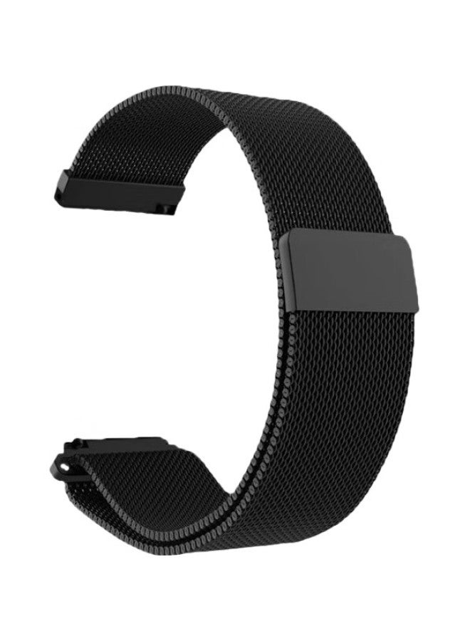 MAIKUQI Compatible With Huawei Watch Bands For Watch4/3/Gt3/2/1/Pro, Milan Steel Strap, Black, Magnetic Clasp, Universal 22Mm Diameter For 46/48Mm Watch Faces - Image 1