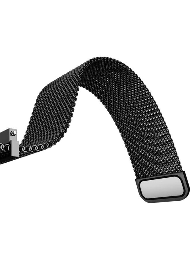 MAIKUQI Compatible With Huawei Watch Bands For Watch4/3/Gt3/2/1/Pro, Milan Steel Strap, Black, Magnetic Clasp, Universal 22Mm Diameter For 46/48Mm Watch Faces - Image 2