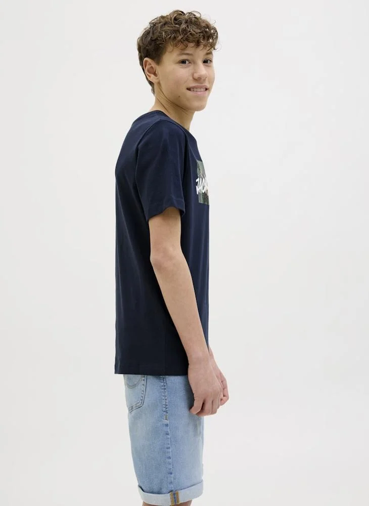 Jack & Jones Junior Kids Logo Crew Neck T-Shirt
