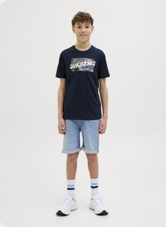 Jack & Jones Junior Kids Logo Crew Neck T-Shirt  - Image 4